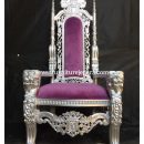 King Chair Purple SIlver | Kursi Raja Ungu Silver
