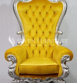Kursi Sofa Romawi Silver Yellow