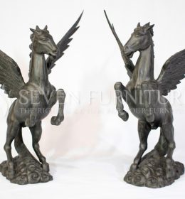 Patung Kuda Bersayap - Patung Unicorn Kayu Jati